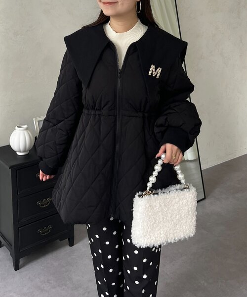 prose verse（プロズヴェール）の「ビッグカラーキルティングペプラムブルゾン（ブルゾン・レディース・ブラック・MEDIUM/LARGE）」の19枚目の写真