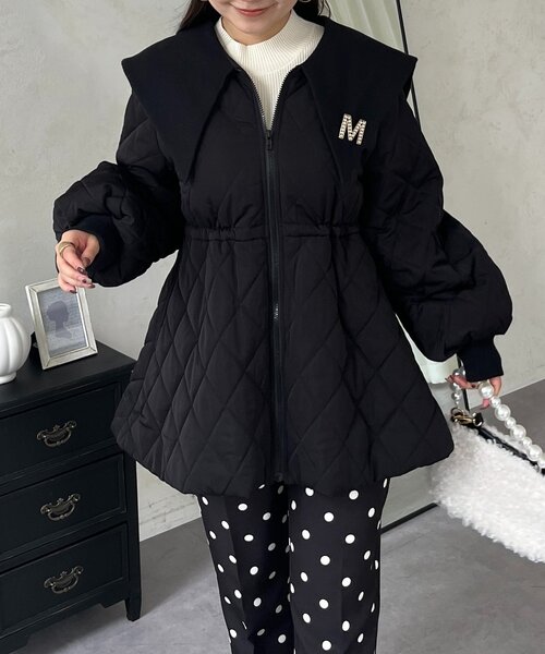 prose verse（プロズヴェール）の「ビッグカラーキルティングペプラムブルゾン（ブルゾン・レディース・ブラック・MEDIUM/LARGE）」の20枚目の写真