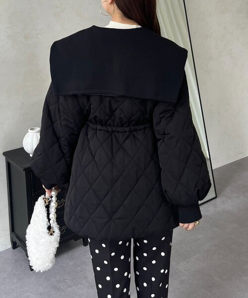 prose verse（プロズヴェール）の「ビッグカラーキルティングペプラムブルゾン（ブルゾン・レディース・ブラック・MEDIUM/LARGE）」の22枚目の写真