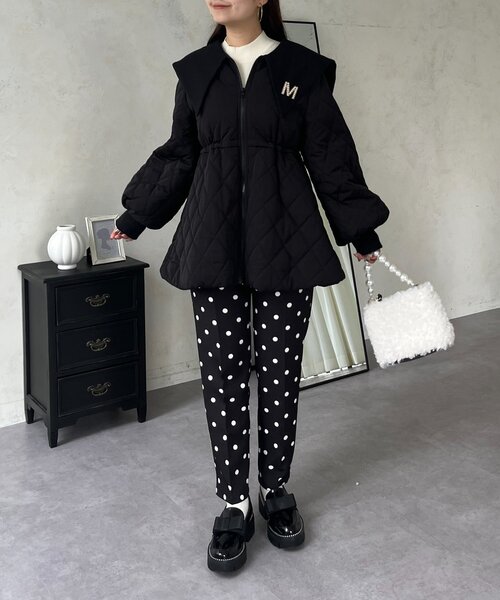 prose verse（プロズヴェール）の「ビッグカラーキルティングペプラムブルゾン（ブルゾン・レディース・ブラック・MEDIUM/LARGE）」の13枚目の写真