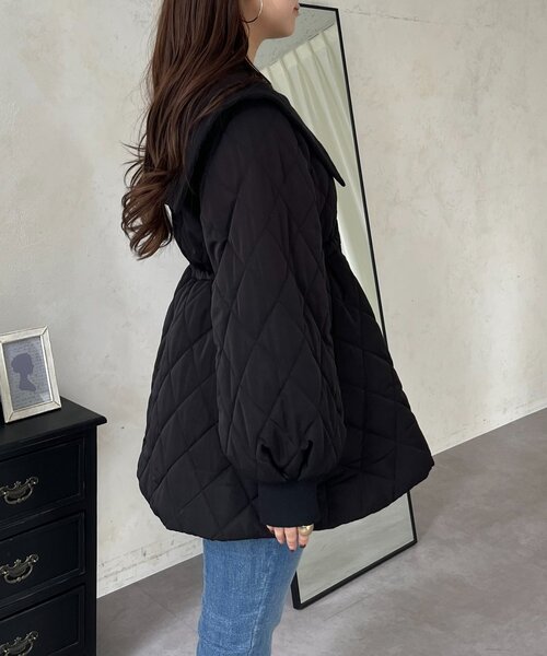 prose verse（プロズヴェール）の「ビッグカラーキルティングペプラムブルゾン（ブルゾン・レディース・ブラック・MEDIUM/LARGE）」の10枚目の写真