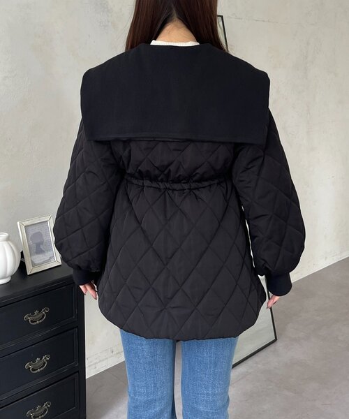 prose verse（プロズヴェール）の「ビッグカラーキルティングペプラムブルゾン（ブルゾン・レディース・ブラック・MEDIUM/LARGE）」の11枚目の写真