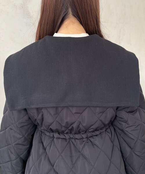 prose verse（プロズヴェール）の「ビッグカラーキルティングペプラムブルゾン（ブルゾン・レディース・ブラック・MEDIUM/LARGE）」の2枚目の写真
