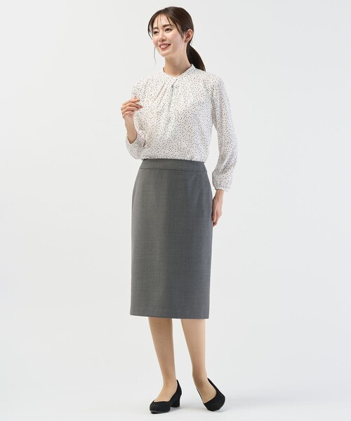 J.PRESS(ジェイプレス)の「【セットアップ対応】BAHARIYE SOLID スカート(スカート・レディース・ライトグレー系・13/11/9/7)」の2枚目の写真