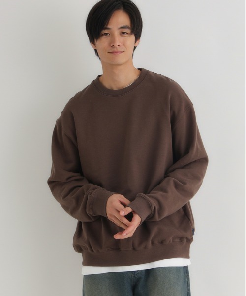 BACK NUMBER(バックナンバー)の「【BACK NUMBER】【マストBUYアイテム】オーバーサイズカラースウェットクルーネックプルオーバー(オーバーサイズ・BOXシルエット・大人のスウェット・裏毛・ベーシック)(スウェット・メンズ・ブラック/ネイビー/ブラウン/グレー/オフホワイト/グリーン・M/L/XL/S)」の4枚目の写真