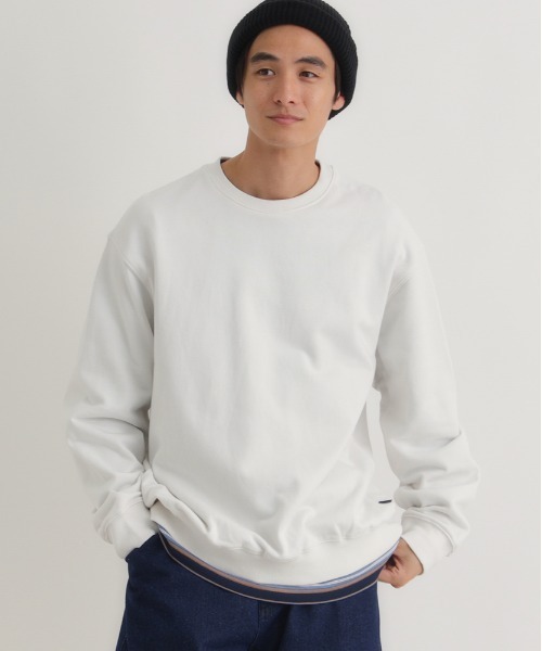 BACK NUMBER(バックナンバー)の「【BACK NUMBER】【マストBUYアイテム】オーバーサイズカラースウェットクルーネックプルオーバー(オーバーサイズ・BOXシルエット・大人のスウェット・裏毛・ベーシック)(スウェット・メンズ・ブラック/ネイビー/ブラウン/グレー/オフホワイト/グリーン・M/L/XL/S)」の2枚目の写真