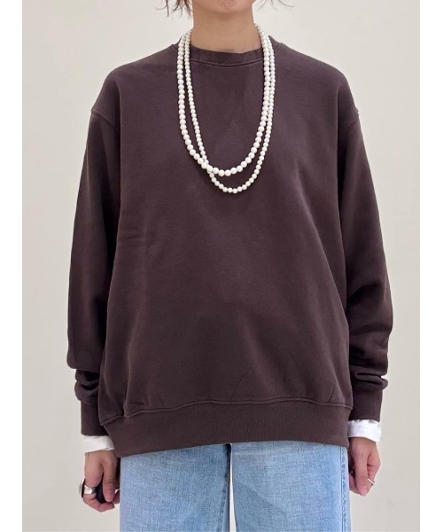 BACK NUMBER(バックナンバー)の「【BACK NUMBER】【マストBUYアイテム】オーバーサイズカラースウェットクルーネックプルオーバー(オーバーサイズ・BOXシルエット・大人のスウェット・裏毛・ベーシック)(スウェット・メンズ・ブラック/ネイビー/ブラウン/グレー/オフホワイト/グリーン・M/L/XL/S)」の17枚目の写真