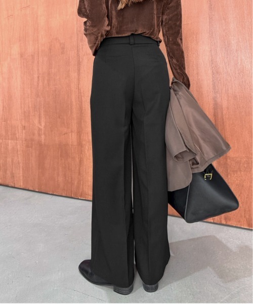 CURA CLOSET(キュラ クローゼット)の「【_____sui._____select】ダブルインタック 美脚スラックス(スラックス・レディース・ブラック/アイボリー系/グレー/バーガンディー/ブラウン・M/L)」の13枚目の写真