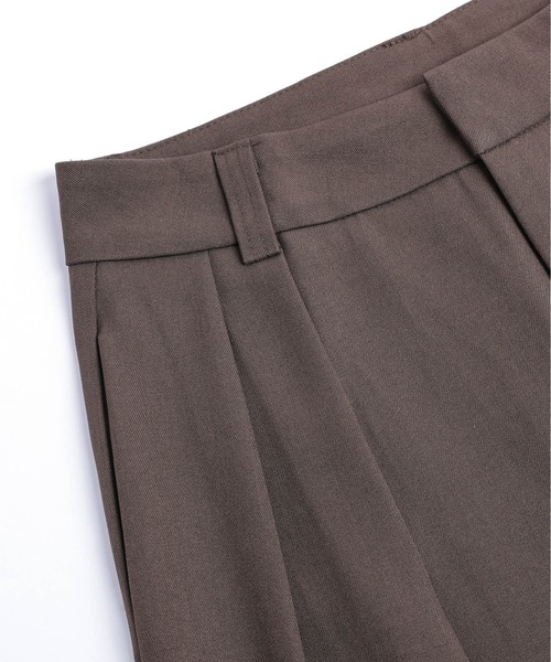 CURA CLOSET(キュラ クローゼット)の「【_____sui._____select】ダブルインタック 美脚スラックス(スラックス・レディース・ブラック/アイボリー系/グレー/バーガンディー/ブラウン・M/L)」の21枚目の写真