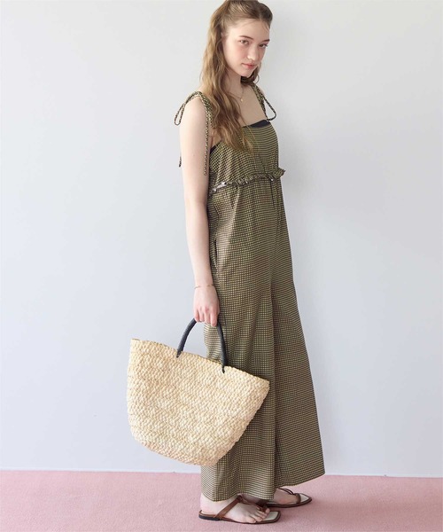 SEA DRESS(シードレス)の「ミニフリルキャミソールオールインワン(つなぎ/オールインワン・レディース・キャメル/グリーン系その他/ブラック・M/S/L)」の15枚目の写真