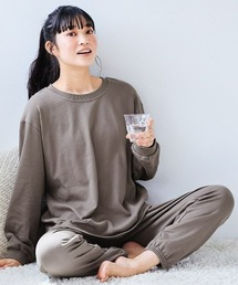 nissen（ニッセン）の「綿１００％裏毛ベーシックルームウェア上下セット（ルームウェア/パジャマ）」