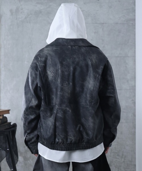 Confirm（コンファーム）の「AW モノトーンフォグ PUレザーブルゾン 【Confirm】（ブルゾン・メンズ・ブラック・M/L）」の10枚目の写真
