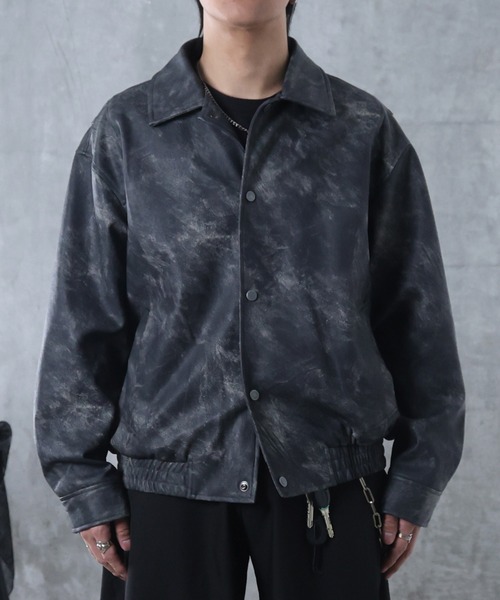 Confirm（コンファーム）の「AW モノトーンフォグ PUレザーブルゾン 【Confirm】（ブルゾン・メンズ・ブラック・M/L）」の2枚目の写真