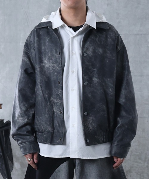 Confirm（コンファーム）の「AW モノトーンフォグ PUレザーブルゾン 【Confirm】（ブルゾン・メンズ・ブラック・M/L）」の5枚目の写真