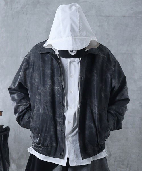 Confirm（コンファーム）の「AW モノトーンフォグ PUレザーブルゾン 【Confirm】（ブルゾン・メンズ・ブラック・M/L）」の9枚目の写真