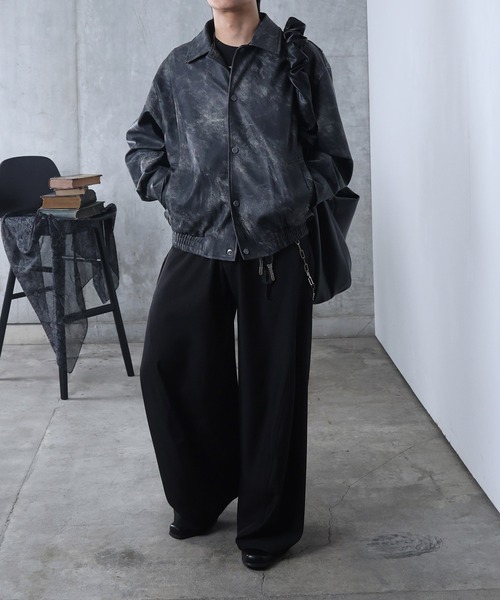 Confirm（コンファーム）の「AW モノトーンフォグ PUレザーブルゾン 【Confirm】（ブルゾン・メンズ・ブラック・M/L）」の14枚目の写真