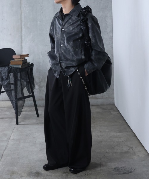 Confirm（コンファーム）の「AW モノトーンフォグ PUレザーブルゾン 【Confirm】（ブルゾン・メンズ・ブラック・M/L）」の15枚目の写真