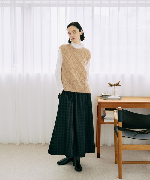 LA MARINE FRANCAISE（マリン フランセーズ）の「【PERU KNIT】SURIアルパカ柄編みベスト（ニット/セーター・レディース・ベージュ/グレー・FREE）」の11枚目の写真