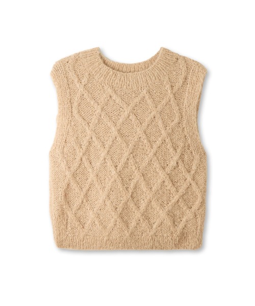 LA MARINE FRANCAISE（マリン フランセーズ）の「【PERU KNIT】SURIアルパカ柄編みベスト（ニット/セーター・レディース・ベージュ/グレー・FREE）」の13枚目の写真