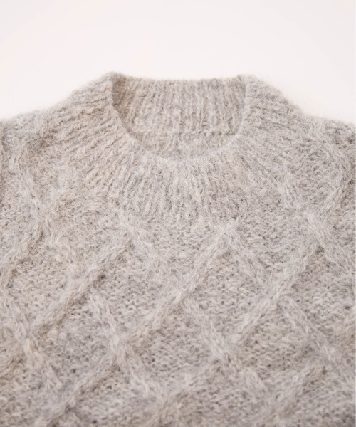 LA MARINE FRANCAISE（マリン フランセーズ）の「【PERU KNIT】SURIアルパカ柄編みベスト（ニット/セーター・レディース・ベージュ/グレー・FREE）」の7枚目の写真