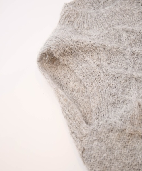 LA MARINE FRANCAISE（マリン フランセーズ）の「【PERU KNIT】SURIアルパカ柄編みベスト（ニット/セーター・レディース・ベージュ/グレー・FREE）」の8枚目の写真