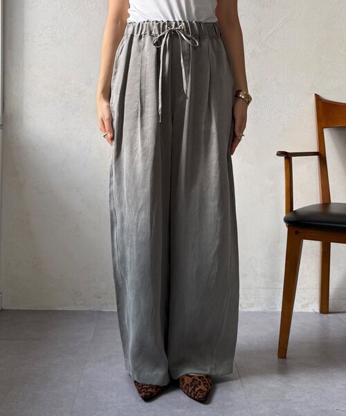 DouDou（ドゥドゥ）の「フィブリルワイドイージーパンツ（その他パンツ・レディース・ブラック/グレー/アイボリー・36/38）」の15枚目の写真