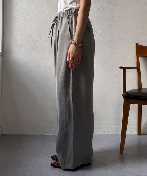 DouDou（ドゥドゥ）の「フィブリルワイドイージーパンツ（その他パンツ・レディース・ブラック/グレー/アイボリー・36/38）」の16枚目の写真