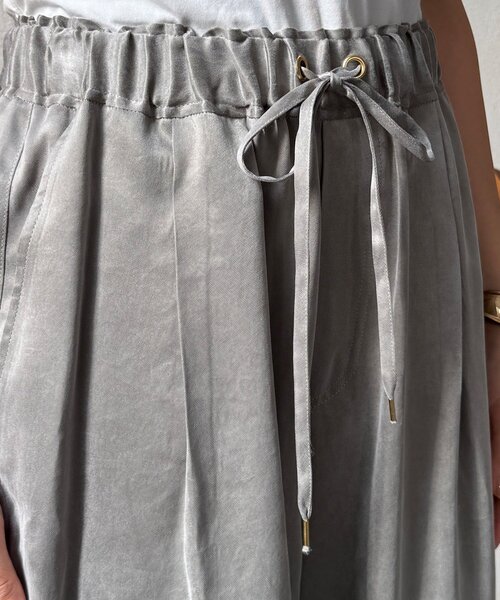 DouDou（ドゥドゥ）の「フィブリルワイドイージーパンツ（その他パンツ・レディース・ブラック/グレー/アイボリー・36/38）」の18枚目の写真