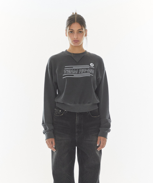 Rest&Recreation(レストアンドレクリエーション)の「RR TEAM PIGMENT SWEATSHIRT_CHARCOAL(スウェット・レディース・その他・SMALL)」の1枚目の写真