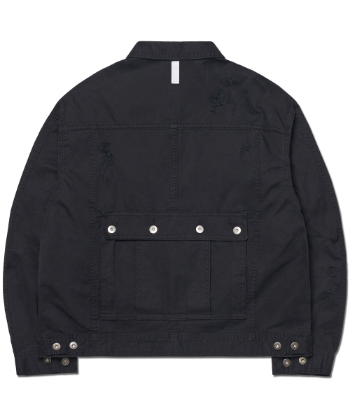NOMANUAL(NOMANUAL)の「I.P DAMAGED JACKET - WASHED BLACK(デニムジャケット・レディース・その他・SMALL/MEDIUM/LARGE)」の10枚目の写真