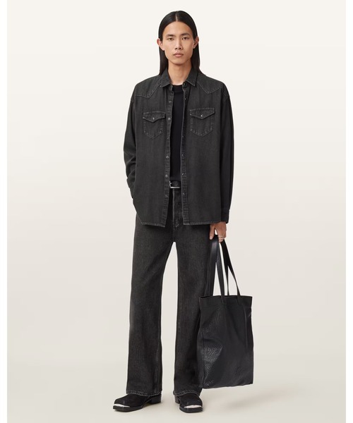 ALLSAINTS(オールセインツ)の「FENTON DENIM SHIRT | FENTON デニム シャツ(シャツ/ブラウス・メンズ・ブラック・S/XS/L/M)」の3枚目の写真