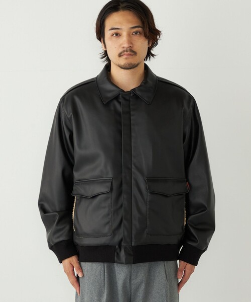 SHIPS Colors:ボア A-2 フライト ジャケット◇（ブルゾン）｜SHIPS