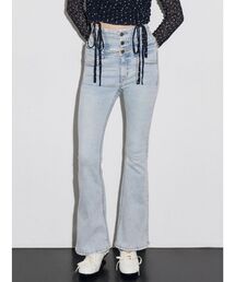 EMODA | ドットラインハイウエストフレアパギンス(デニムパンツ)