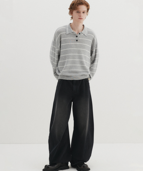 DNSR（ディーエヌエスアール）の「カーブデニムパンツ ブラック（デニムパンツ・メンズ・その他・SMALL/X-LARGE/LARGE/MEDIUM）」の2枚目の写真