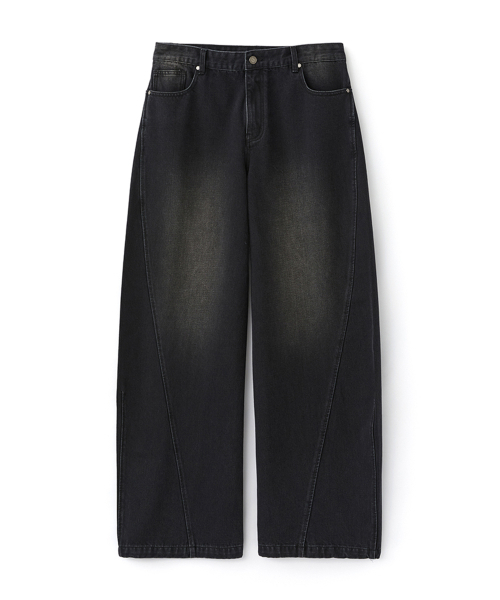 DNSR（ディーエヌエスアール）の「カーブデニムパンツ ブラック（デニムパンツ・メンズ・その他・SMALL/X-LARGE/LARGE/MEDIUM）」の3枚目の写真