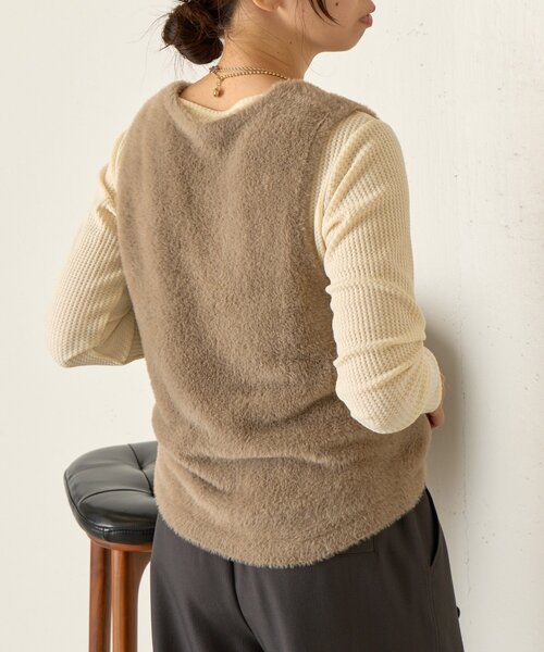 Jena espace merveilleux（ジェナ　エスパスメルヴェイユ）の「ワッフルプルオーバー（Tシャツ/カットソー・レディース・ブラック/アイボリー/グレー・FREE）」の12枚目の写真