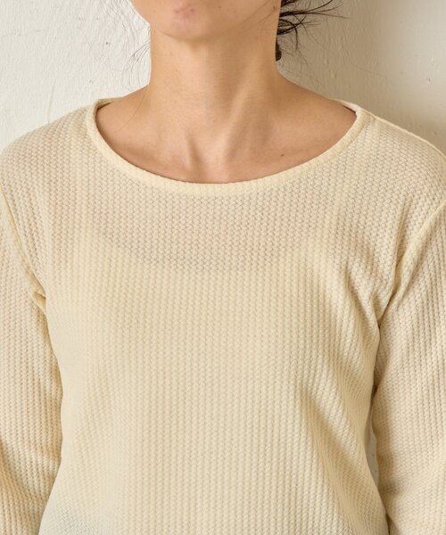 Jena espace merveilleux（ジェナ　エスパスメルヴェイユ）の「ワッフルプルオーバー（Tシャツ/カットソー・レディース・ブラック/アイボリー/グレー・FREE）」の17枚目の写真