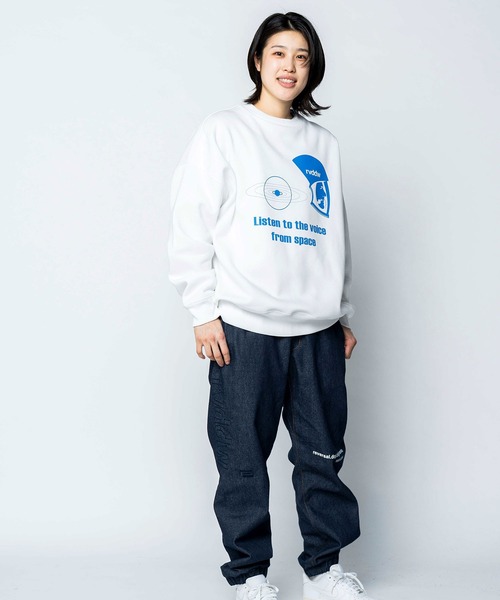 reversal.dogi.design.works(リバーサル・ドーギ・デザイン・ワークス)の「<reversal/リバーサル>FROM SPACE SWEAT CREW NECK(スウェット・メンズ・ホワイト/ブラック・MEDIUM/LARGE/X-LARGE)」の11枚目の写真