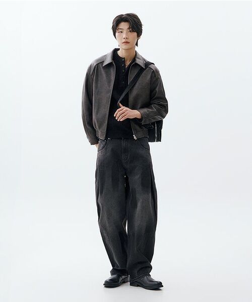 NODU（ノードユー）の「ソフトヘンリーネックラウンド長袖ニット[ブラック]（ニット/セーター・メンズ・その他・MEDIUM/LARGE）」の14枚目の写真