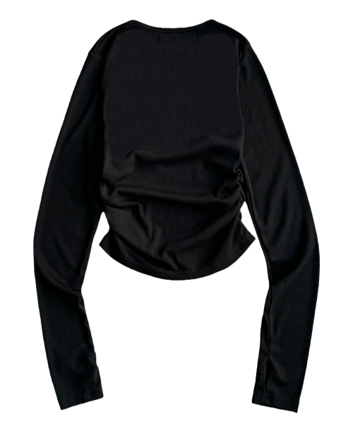 MUCENT(ムセント)の「デルリクロップシャーリングTシャツ (3カラー)(Tシャツ/カットソー・レディース・ホワイト/ブラック/カーキ・FREE)」の17枚目の写真