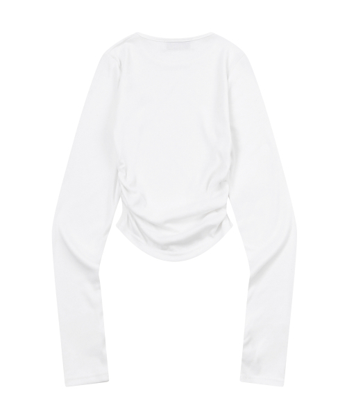 MUCENT(ムセント)の「デルリクロップシャーリングTシャツ (3カラー)(Tシャツ/カットソー・レディース・ホワイト/ブラック/カーキ・FREE)」の15枚目の写真