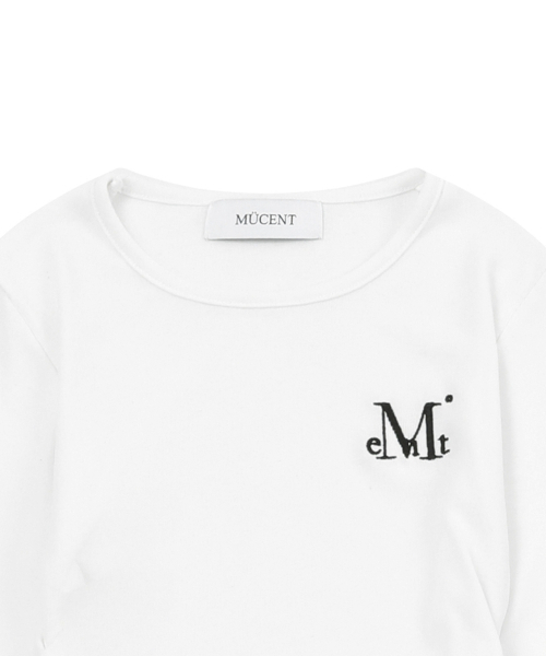 MUCENT(ムセント)の「デルリクロップシャーリングTシャツ (3カラー)(Tシャツ/カットソー・レディース・ホワイト/ブラック/カーキ・FREE)」の14枚目の写真