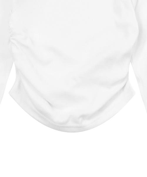 MUCENT(ムセント)の「デルリクロップシャーリングTシャツ (3カラー)(Tシャツ/カットソー・レディース・ホワイト/ブラック/カーキ・FREE)」の12枚目の写真