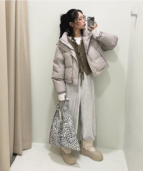 MUCENT(ムセント)の「デルリクロップシャーリングTシャツ (3カラー)(Tシャツ/カットソー・レディース・ホワイト/ブラック/カーキ・FREE)」の4枚目の写真