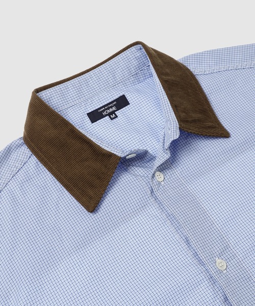 COMME des GARCONS HOMME（コム デ ギャルソン・オム）の「CORDUROY COLLAR CHECK SHIRTS（シャツ/ブラウス・メンズ・ネイビー・M/S/L/XS）」の5枚目の写真