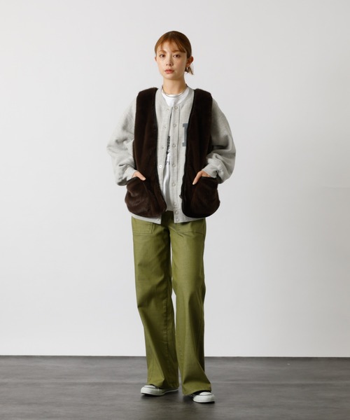 Rouge vif la cle（ルージュヴィフラクレ）の「【Le Melange/ル・メランジュ】エコファーベスト/#8553701/ベスト/ファー【WEB限定】（ブルゾン・レディース・ブラウン/ベージュ・フリー）」の7枚目の写真