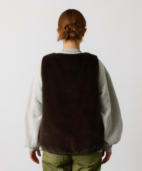 Le Melange/ル・メランジュ】エコファーベスト/#8553701/ベスト/ファー