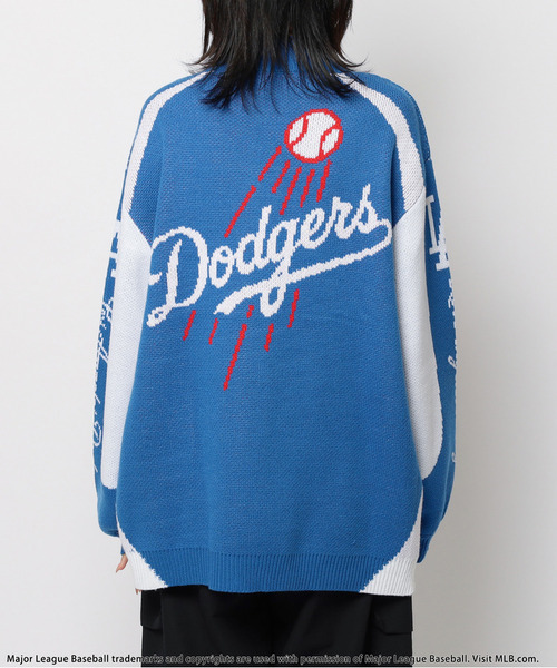 BACK TO THE FIELD(バック トゥー ザ フィールド)の「【MLB】ダブルZIPロゴニットカーデ(ニット/セーター・レディース・ブラック/ブルー・FREE)」の10枚目の写真