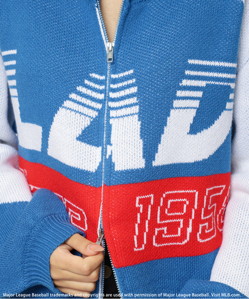BACK TO THE FIELD(バック トゥー ザ フィールド)の「【MLB】ダブルZIPロゴニットカーデ(ニット/セーター・レディース・ブラック/ブルー・FREE)」の13枚目の写真