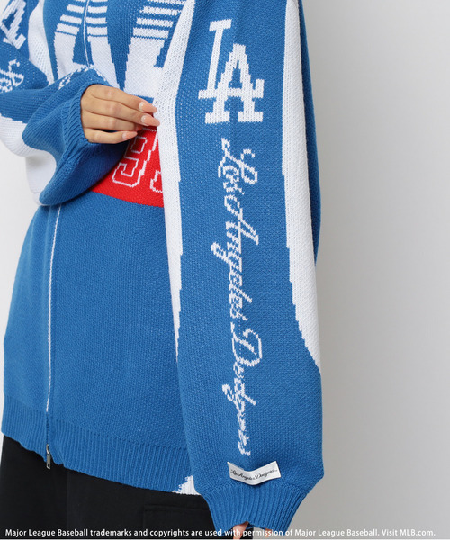 BACK TO THE FIELD(バック トゥー ザ フィールド)の「【MLB】ダブルZIPロゴニットカーデ(ニット/セーター・レディース・ブラック/ブルー・FREE)」の16枚目の写真